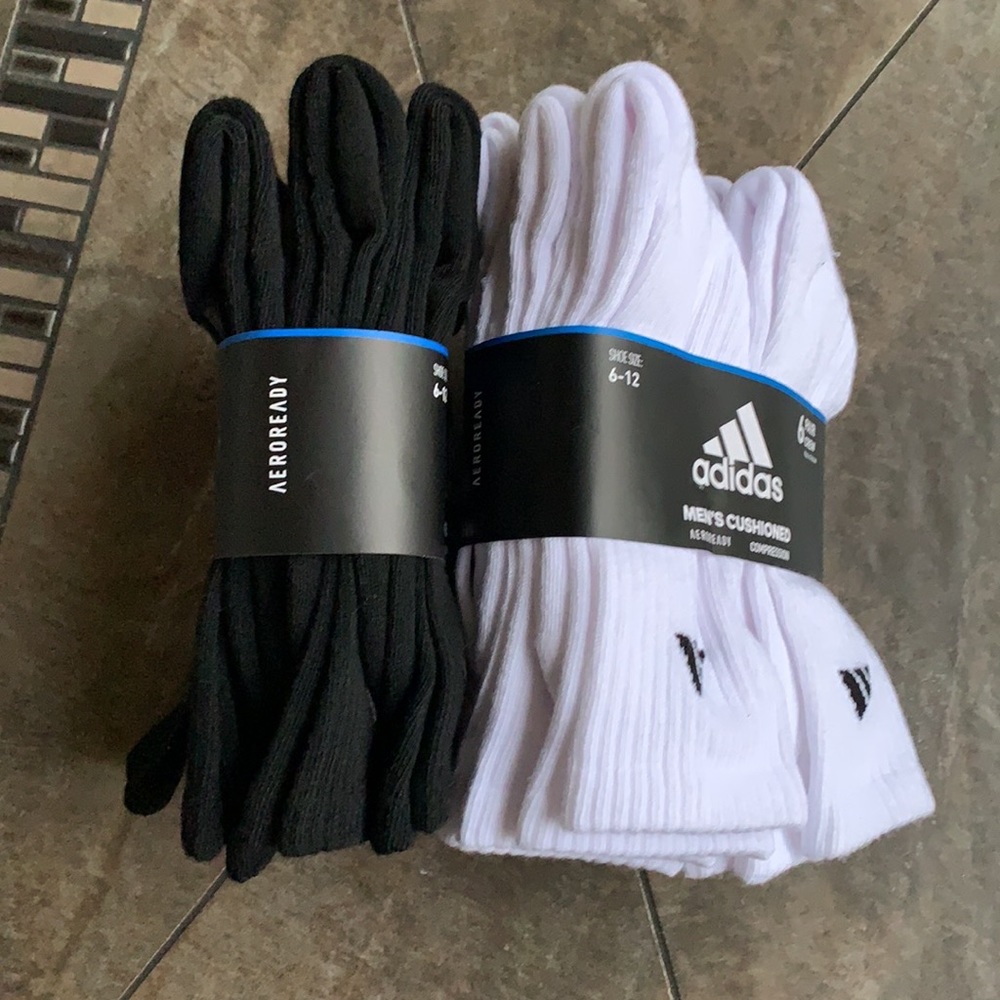 2 x 6 pairs socks set Adidas Cushioned Crew - Picture 2 of 10